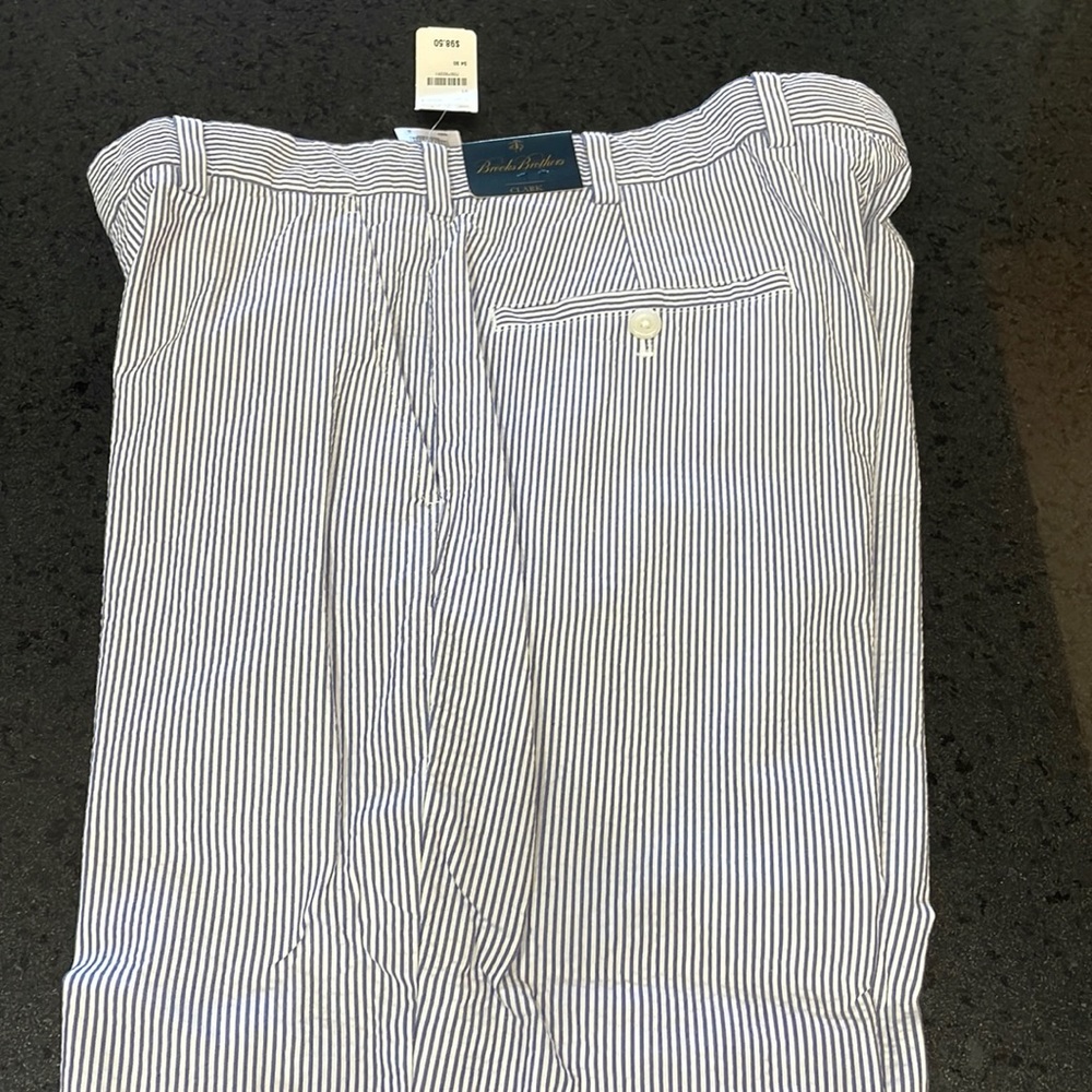 Brooks Brothers “Clark” Seersucker pants 34/30 New with tags